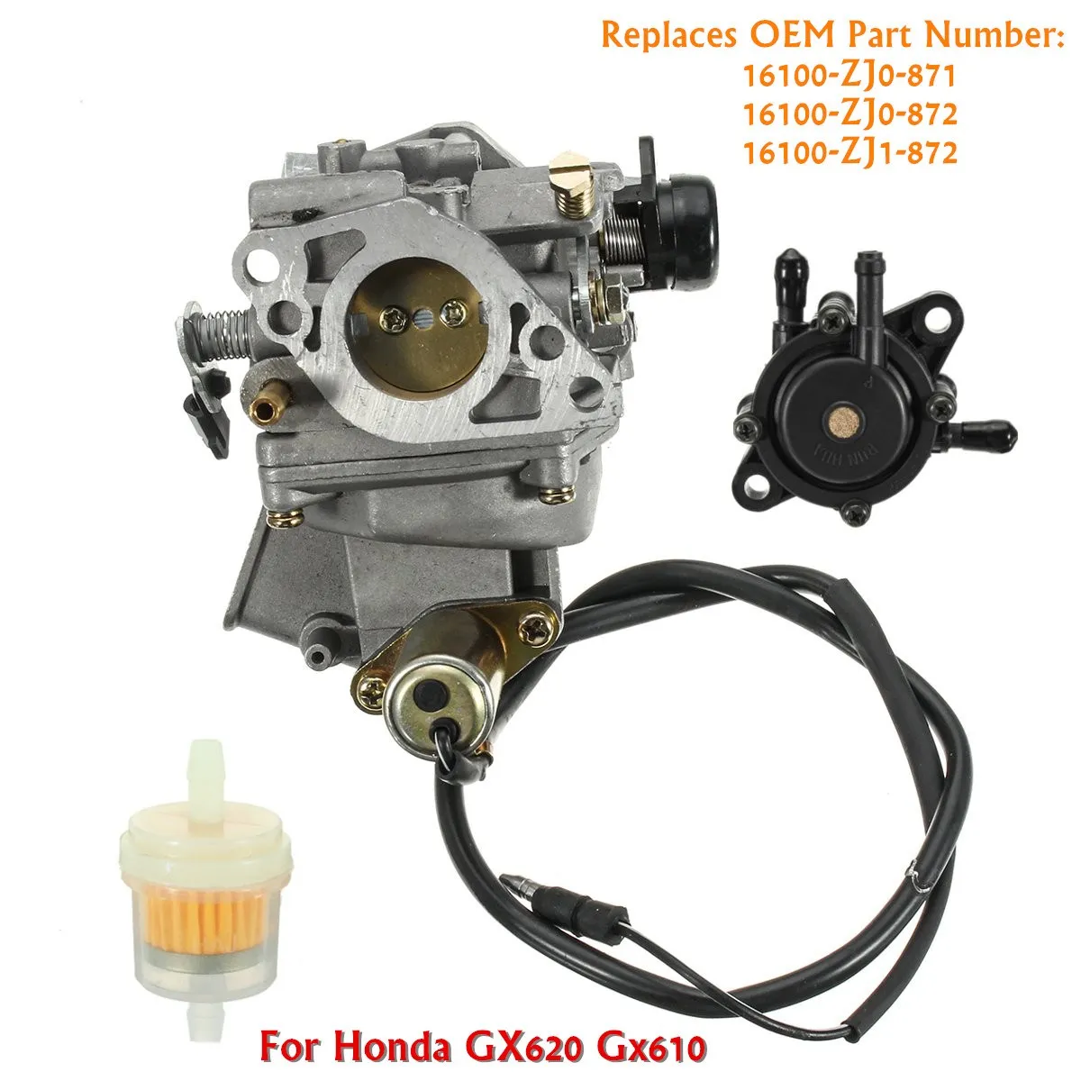 Carburetor Fuel Pump Filter Kits For Honda GX620 20HP GX610 18HP V Twin Engine 16100 ZJ0 871 16100 ZJ0 872 16100 ZJ1 872-in Carburetors from Automobiles ...