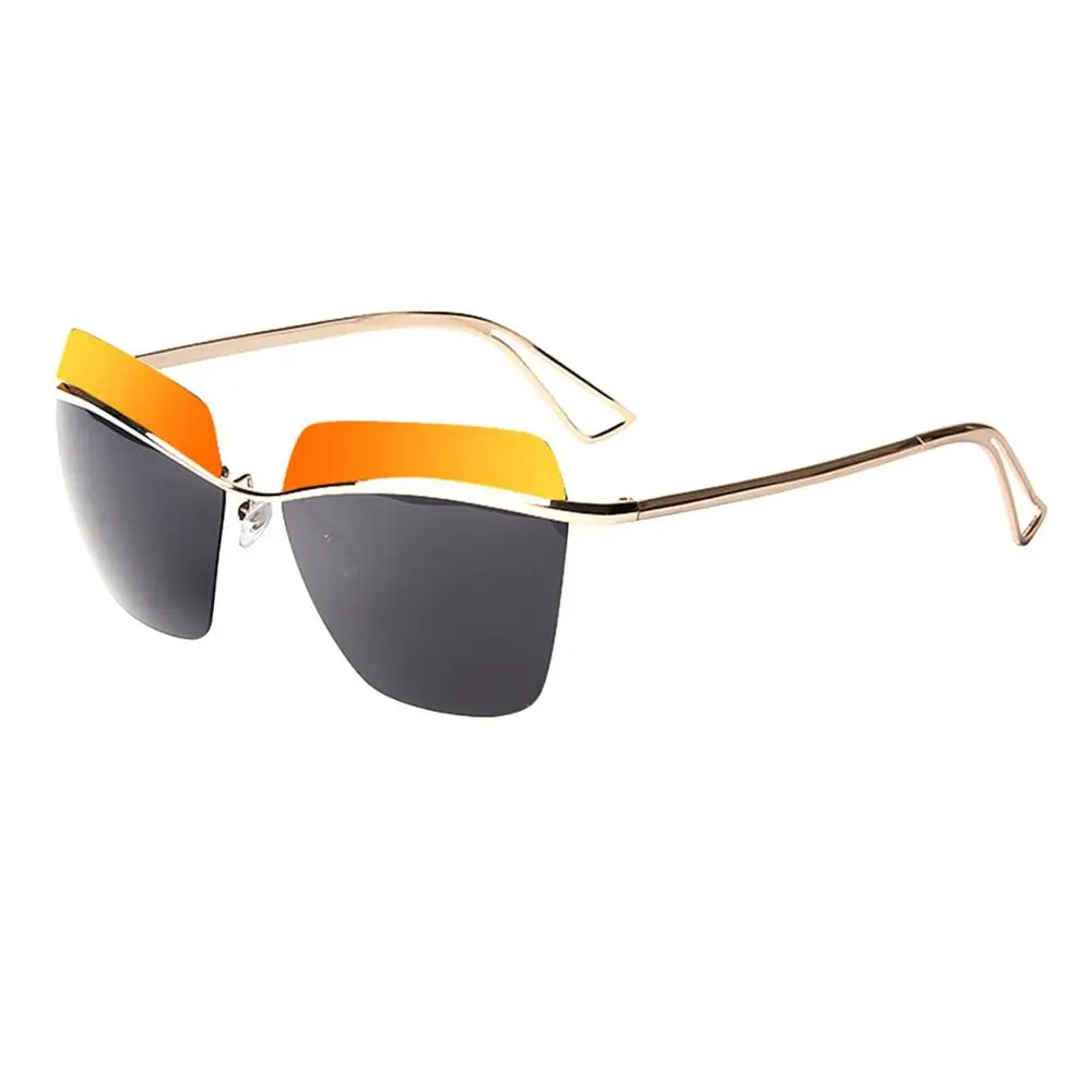 LianSan кошачий глаз винтажные поляризационные женские солнцезащитные очки женские золотые Роскошные брендовые дизайнерские ретро без оправы для вождения Модные LSP2935 - Цвет линз: Orange