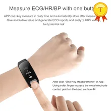 0,96 дюймов Большой экран цветной ЭКГ PPG умный Браслет пульсометр монитор кровяного давления трекер с часами сообщение напоминание