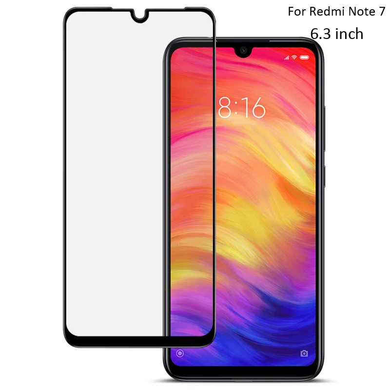 Imak Pro+ полноэкранный клей защитное закаленное стекло для Xiaomi Redmi Note 7 6 Pro Note5 2.5D Олеофобное