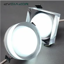 DVOLADOR квадратный/круглый 12 Вт/10 Вт/5 Вт светодиодный потолочный светильник в виде кристалла светодиодный точечный потолочный светильник теплый белый/белый светодиодный встраиваемый светильник для домашнего декора