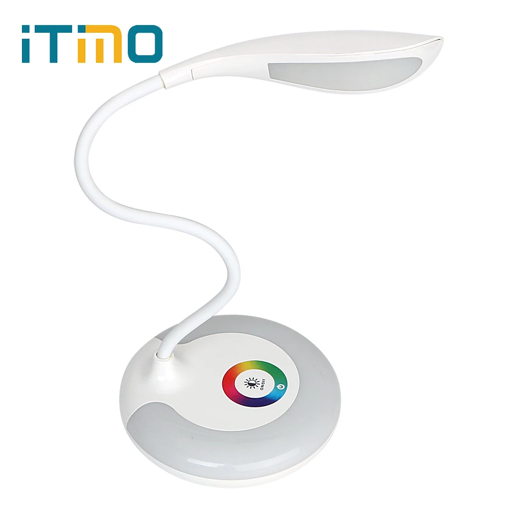 iTimo Dimmable LED Desk Lamp USB Charging Book Reading Light Rechargeable Table Lamp Touch Light Home Decoration Lighting