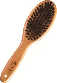 

Free shipping wooden handle soft pig mane dog brush Remove dust bright hair professional grooming products comb easily