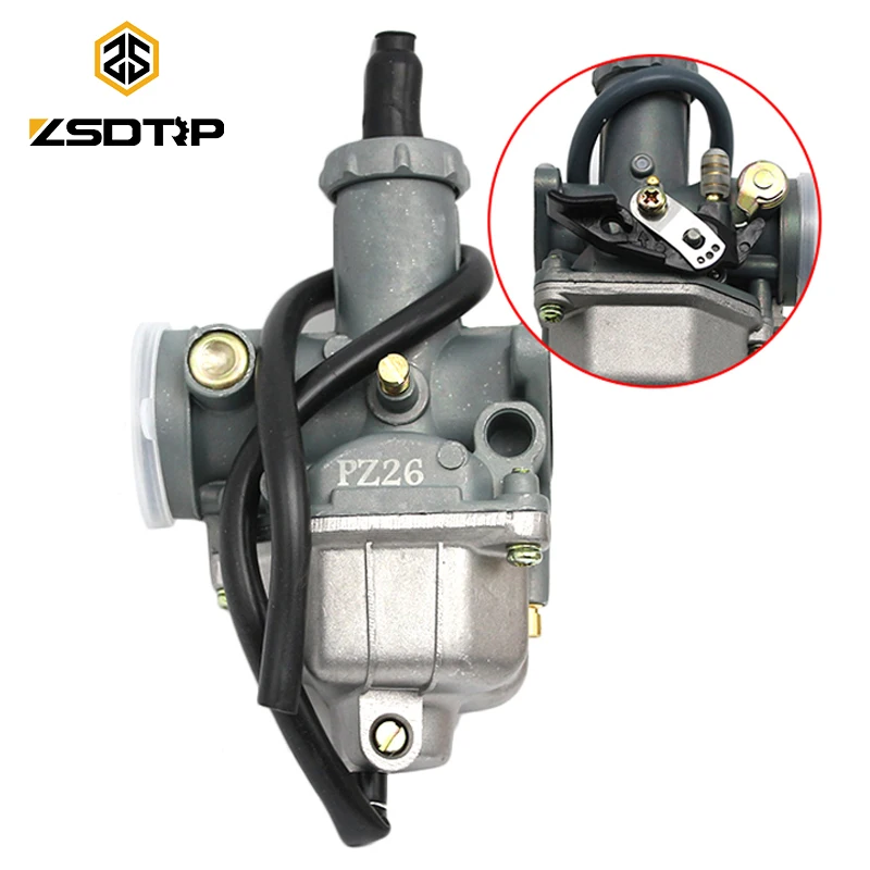 ZSDTRP PZ26 Keihin Карбюратор 26 мм карбюратор CG125CC CG140 CG150CC Авто/кабельный дроссель |