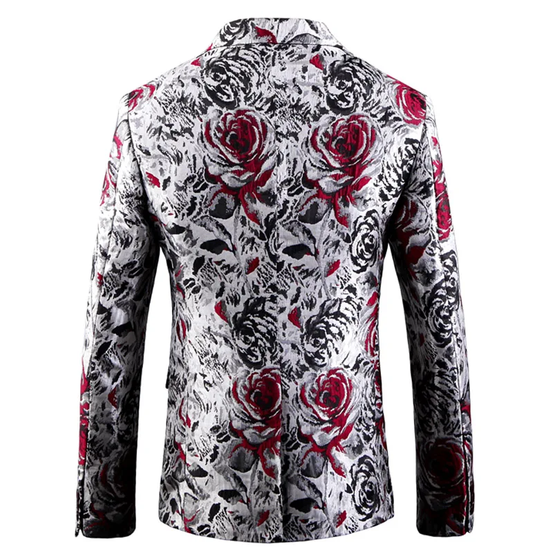 New Trend Slim British Style Fashion Casual Temperament Men'S Jacquard Suit Coat High-End Wedding Dress Party Blazer New Trend Slim British Style Fashion Casual Temperament Men'S Jacquard Suit Coat High-End Wedding Dress Party Blazer