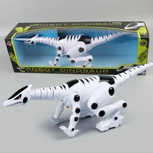 2017 New Electronic Dinosaur Roaring Walking RC Toys Electronic Pet Robot Dinosaur Model Toy With Music Light Kids Birthday Gift