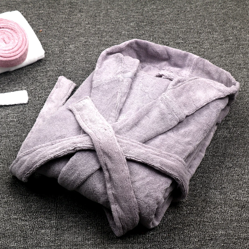 Bathrobe Men's Winter Hooded Robe Male Warm Thick Long Bathrobes