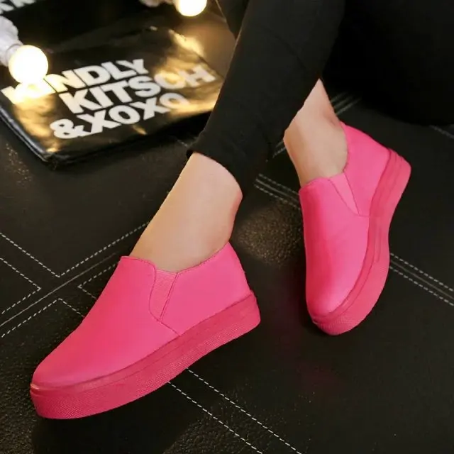 

Candy Color Women Shoes Nice Spring Autumn Canvas Shoes Slip On Fashion Sneakers Women Sport Shoes Zapatos Mujer WSH313