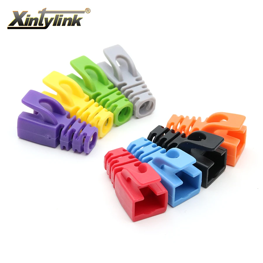 

xintylink rj45 caps cat6 cat5e cat5 connector multicolour boots 8p8c sheath protective sleeve ethernet cable network connectors