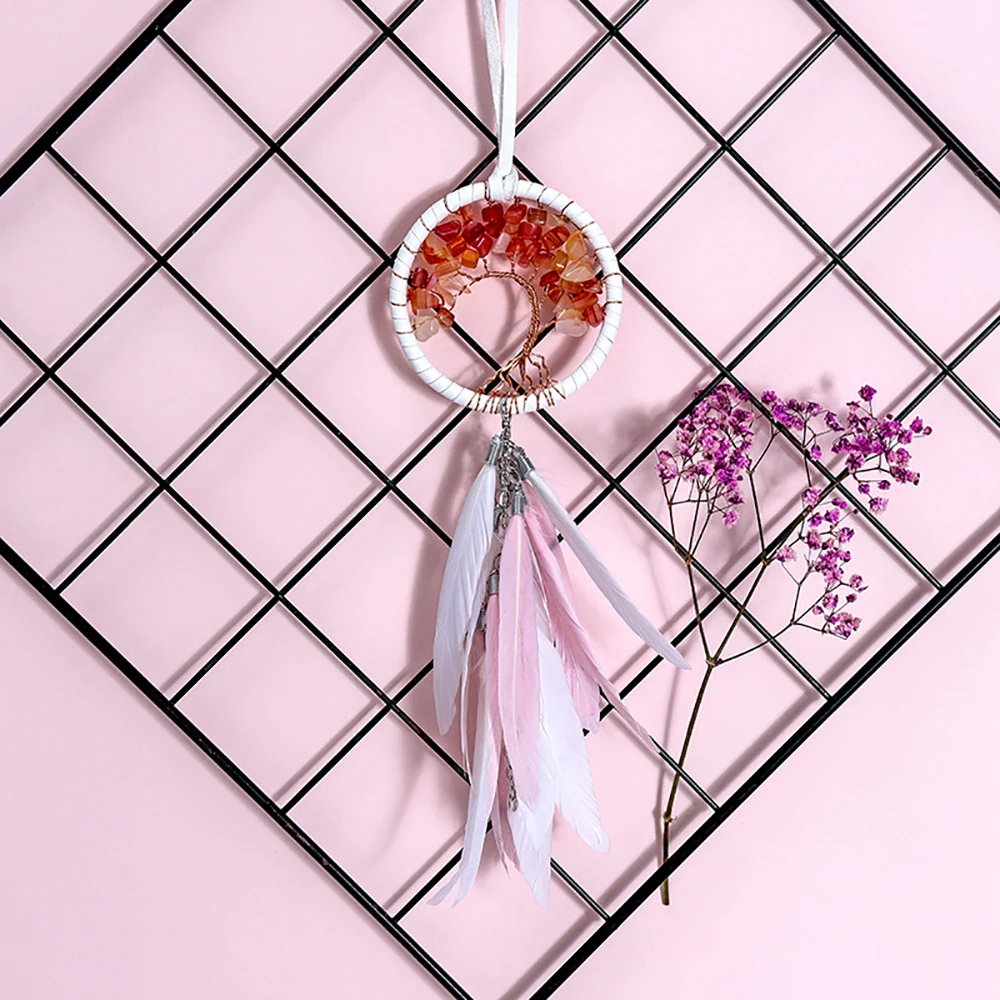 offbb Life Growth Art Deco Gift Fashion Dream Catcher Wind Chime Car Hanging Pendant