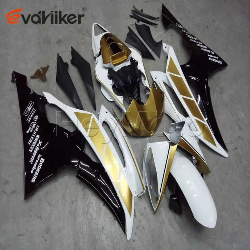 

motorcycle Fairing for YZF-R6 2008 2009 2010 2011 2012 2013 2014 2015 2016 gold black white ABS Body Kit motor Fairing H2