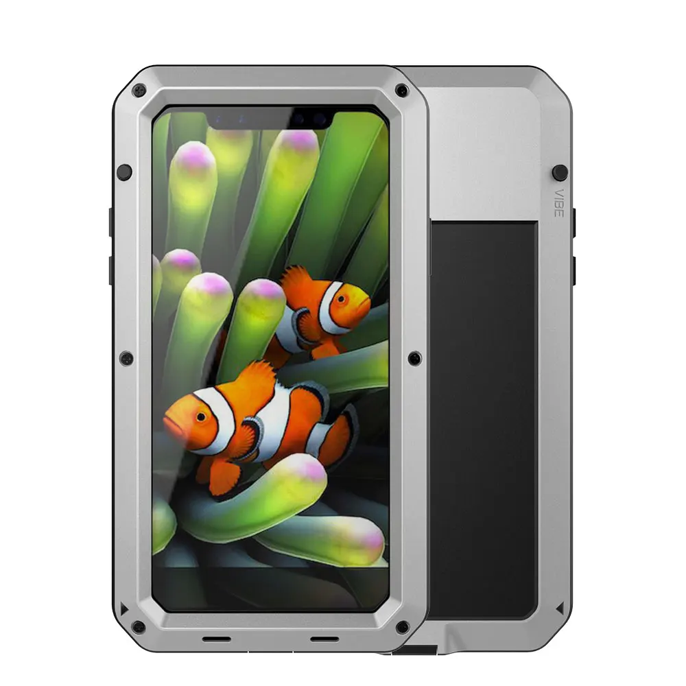 Tikitaka сверхпрочная защита Doom Броня металлический алюминиевый чехол для телефона для iPhone XS Max XR 6 6S 7 8 Plus X 5S SE противоударный чехол - Цвет: Silver
