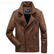 New PU Faux Casual Man Jackets Men Leather Jacket Male Coats Winter Warm Velvet Hombre Veste Motorcycle Outerwear Plus size 6XL