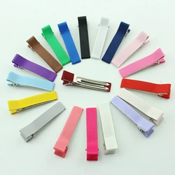 

DIY hair Accessory 4cm Safe baby clip Mix colors 50pcs clips Baby girl Ribbon Hair Bows Clip hairband headband clips A202