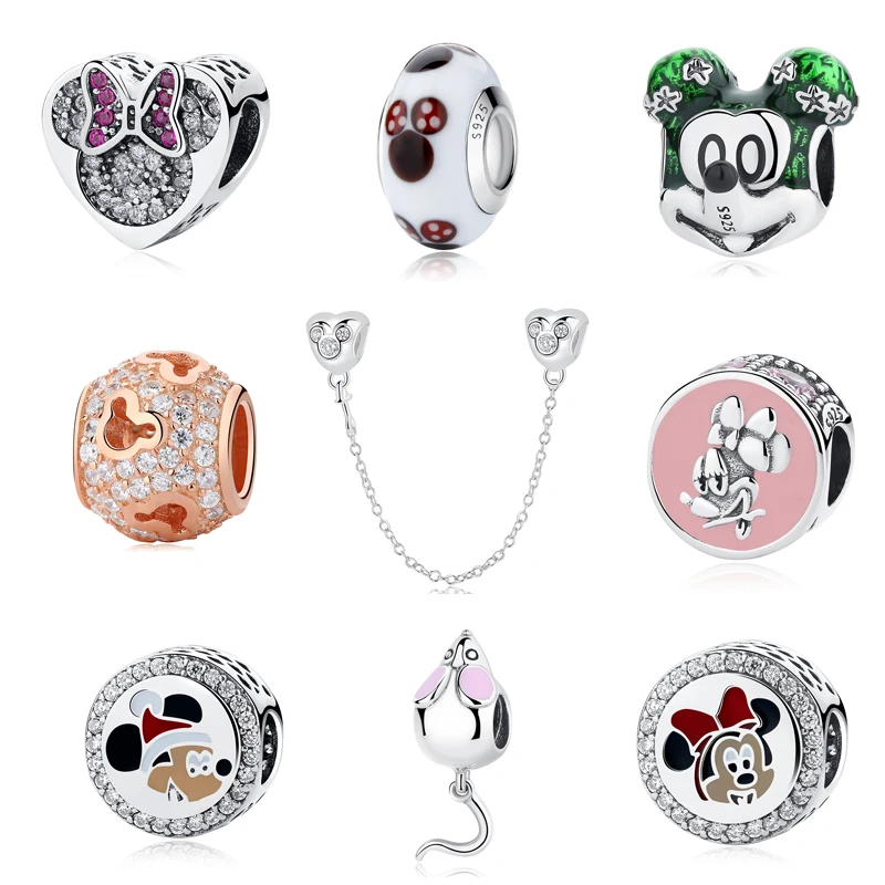 

Authentic 100% 925 Sterling Silver Bead Charm Cartoon Cute Mouse Fairy Tale Charms Fit Pandora Bracelets Women Diy Jewelry