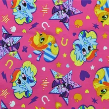 160*100 см Радуга прекрасный пони эластичность вязанная хлопковая ткань для шитья жир лоскутное Лоскутное Ткань для мальчиков Детский Текстиль