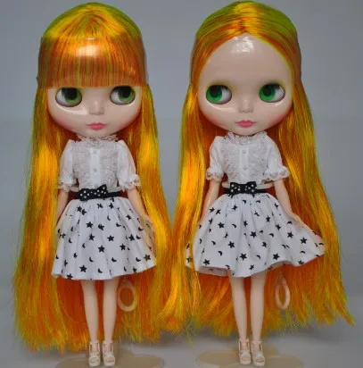 

Blyth doll, mixed color hair, bright golden hair, be fit for customize doll, general skin doll GG39