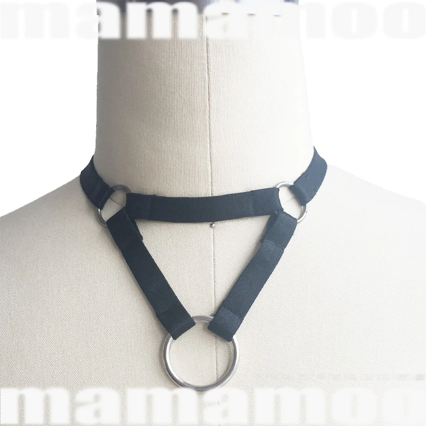 90's adjustable harness necklace triangle body harness women harajuku