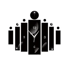 Креативные 3 d акриловые технологии цифровые настенные часы зеркальные стереоскопические настенные часы для учебы спальни настенные часы