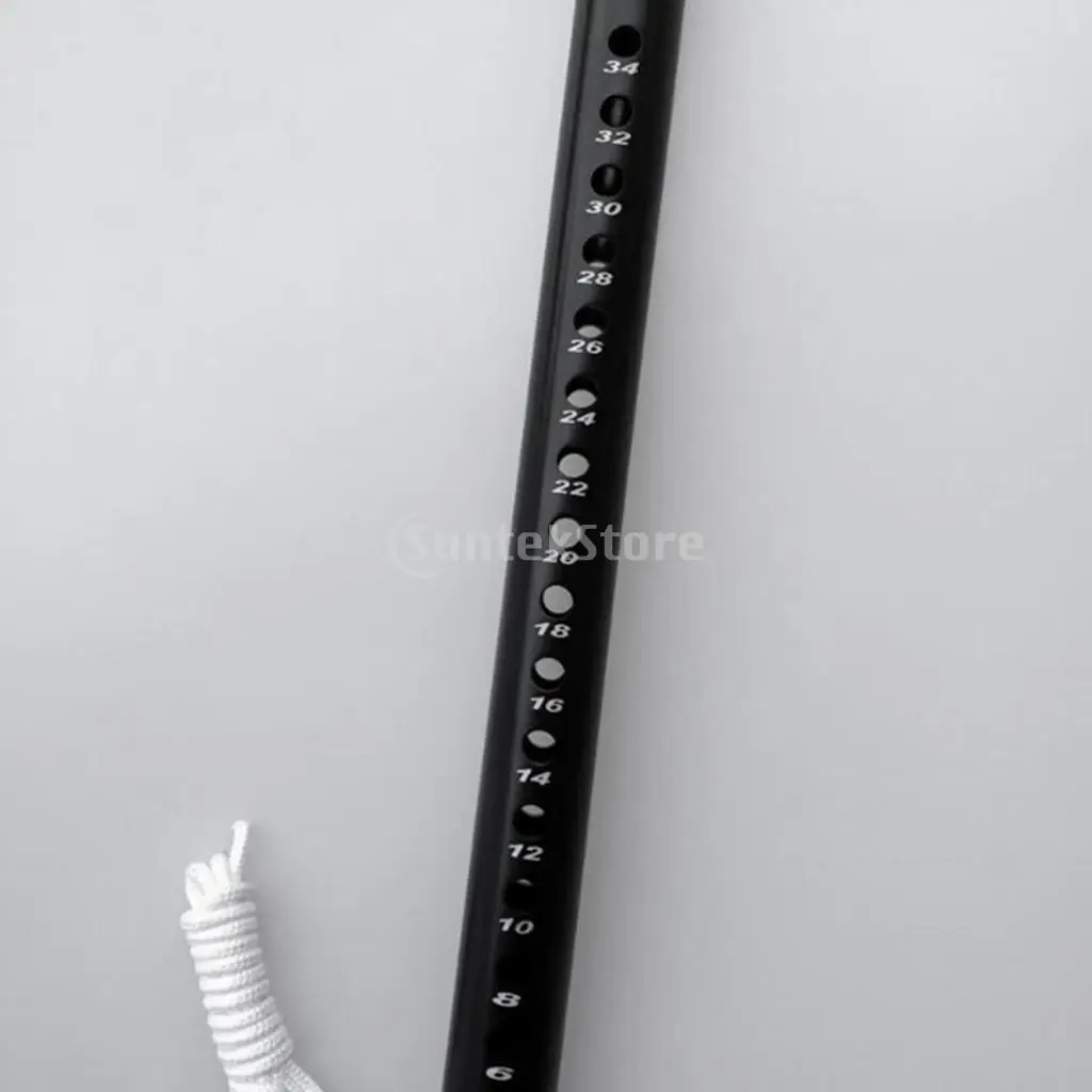 Windsurfing Windsurf Aluminum Extension Quick Release Skinny Mast Extension with Sliding Collar & Rope Adjustable 34cm Black