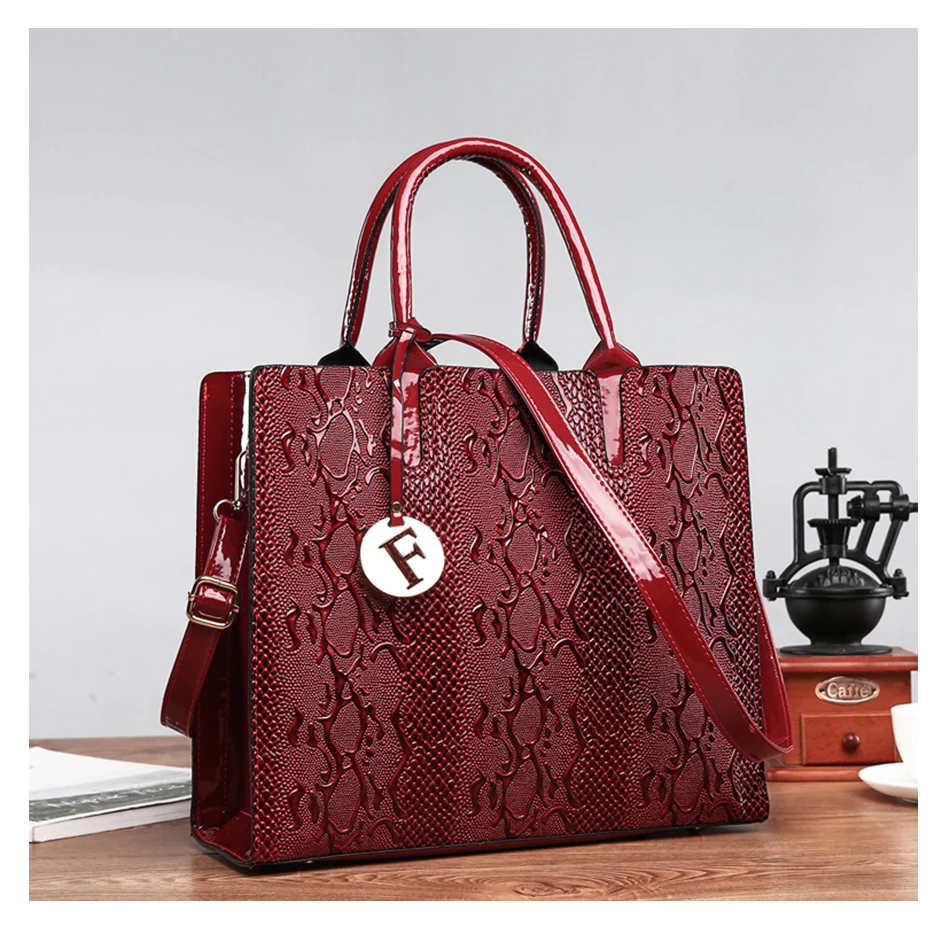 de Alta Qualidade Pu Leather Shoulder Tote