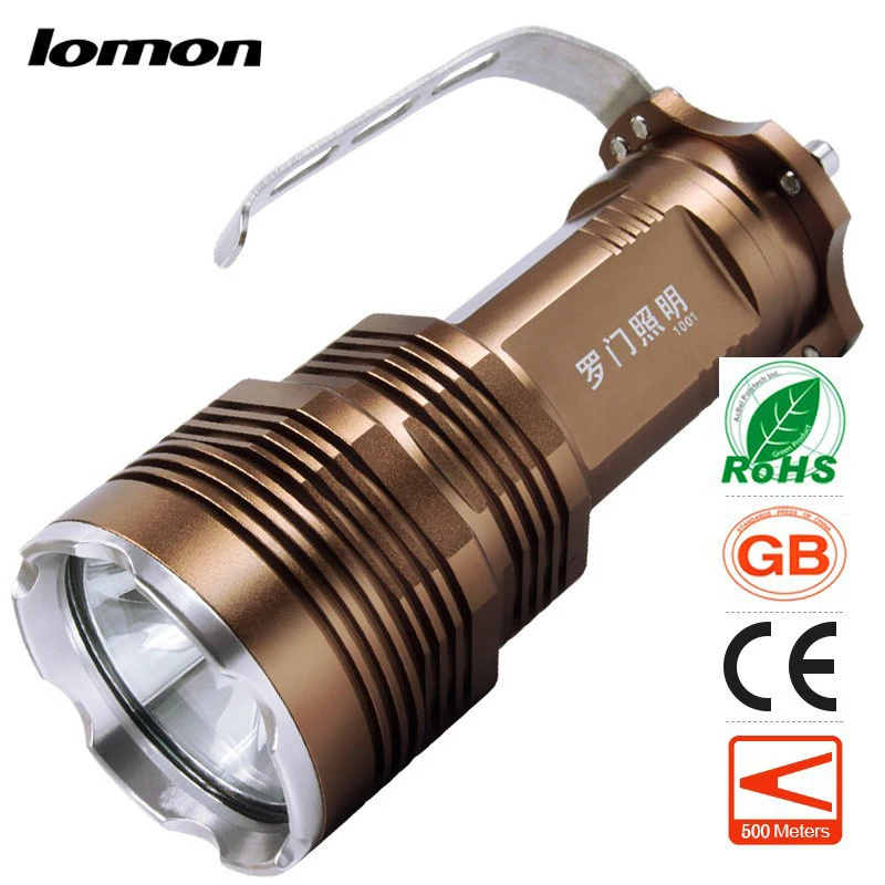 LED Flashlight Handheld Portable Rechargeable Torch handy Searchlight+4 x 18650 Battery +Charge High Power Camping Searchlight
