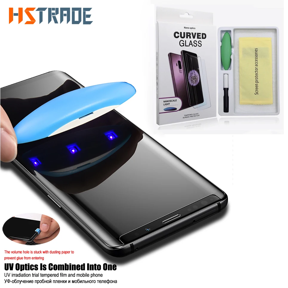 

UV Full Glue Tempered Screen Glass For Samsung Galaxy S10 S8 S9 S10 PLus Protector Film For S10 Lite Note 8 9 Protective Glass