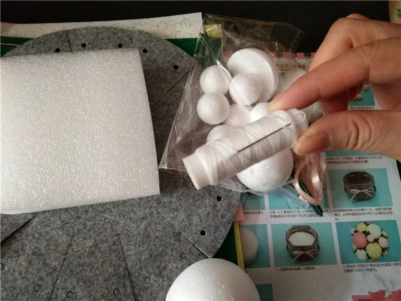 Happyxuan DIY Подсолнух маргаритки цветочный горшок с букетом ручной работы ткань