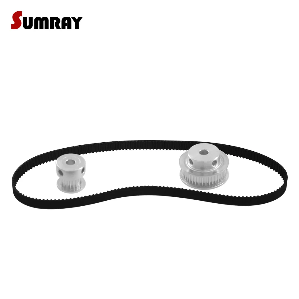 SUMRAY GT2 Timing Pulley Belt Set 2GT 20T 40T Reduction Synchronous Wheel Pulley 40T 20T GT2 Timing Belt GT2-280mm For CNC Part SUMRAY GT2 Timing Pulley Belt Set 2GT 20T 40T Reduction Synchronous Wheel Pulley 40T 20T GT2 Timing Belt GT2-280mm For CNC Part