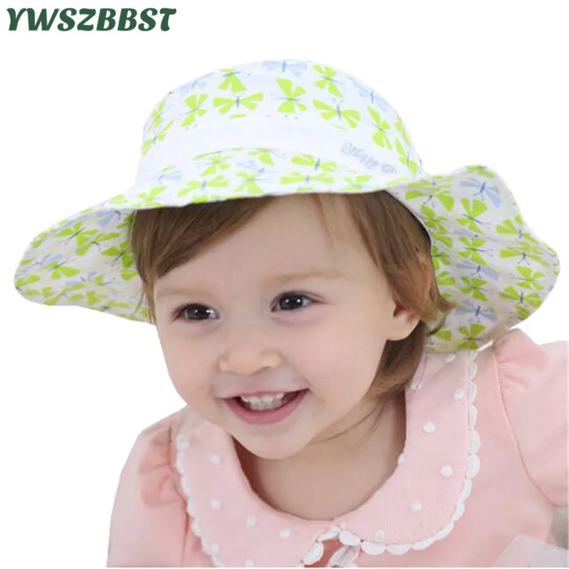 Summer Sun Hat for Girls Toddler Baby Girls Hats Cute Bow Print Autumn