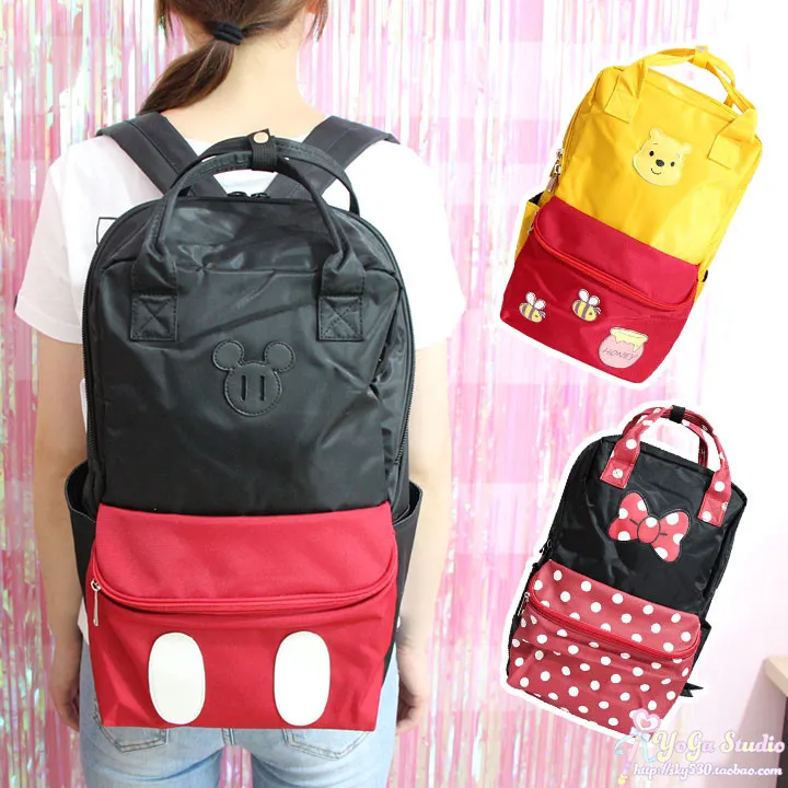 

Cartoon Cute Mickey Minnie Backpack Women Oxford Students School Bag Rucksack for Teenager Girl Mochila Feminina Travel Backpack