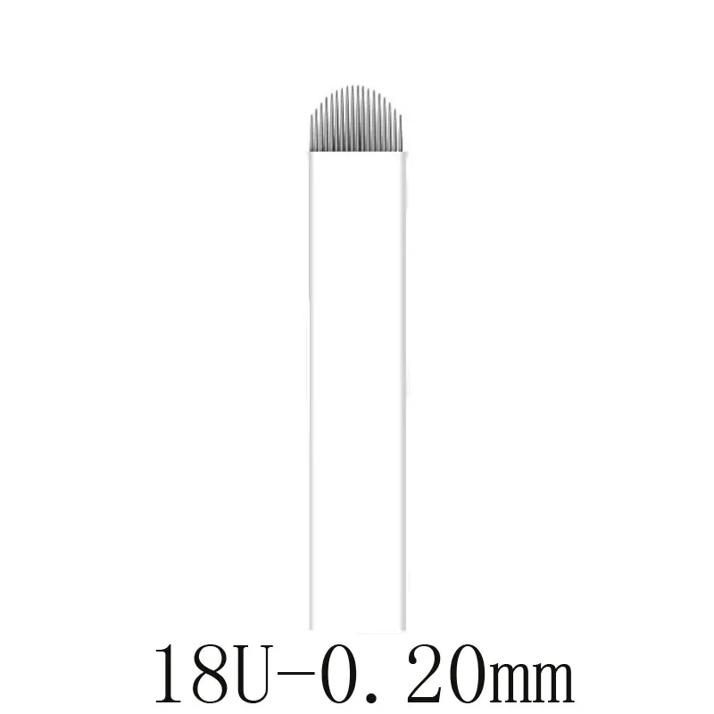 

Tattoo Needle 0.16/0.18/0.20/0.25mm 50pcs 18U Shape Eyebrow Microblading Needle For Fog Eyebrow Embroidery Needles