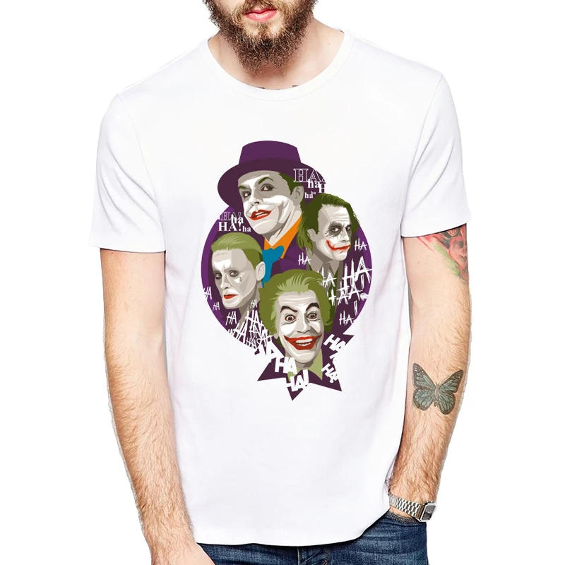 Новые летние мужские футболки с надписью &quotJoker Heath&quot | Мужская одежда