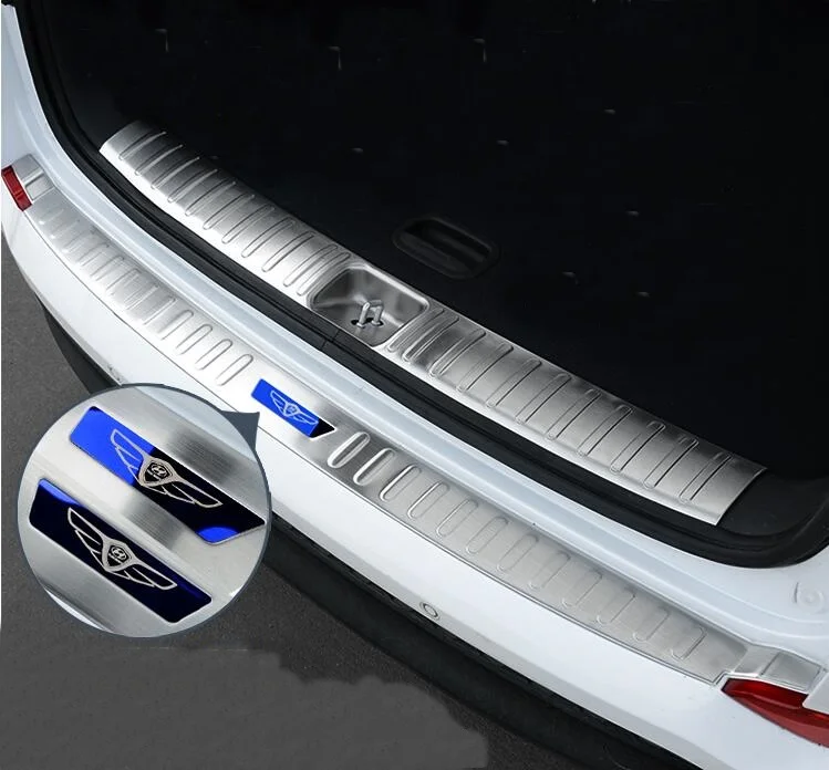 Prix pour Pour Hyundai Tucson 2015 2016 2017 Voiture Tronc D'arrière-Garde Couvre Interne + Externe Décoration Pare-chocs Accessoires De Voiture-style Prix pour Pour Hyundai Tucson 2015 2016 2017 Voiture Tronc D'arrière-Garde Couvre Interne + Externe Décoration Pare-chocs Accessoires De Voiture-style