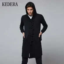 2017 lässig Männer Mit Kapuze Schwarz Kleid Sudaderas Hombre Hip Hop Pullover dicker Sweatshirt lange Jacken herren Strickjacke mit kapuze mantel