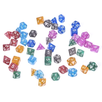 

7pcs/Set Digital dice Game Dungeons Dragons Polyhedral D4-D20 Multi Sided Acrylic Dice Desk Games Accessory 8 Colors