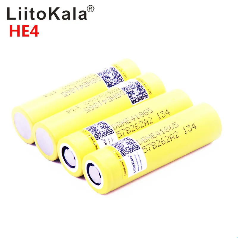 

LiitoKala HE4 18650 Rechargeable li-lon battery 3.6V 2500 mAh Battery can keep,Max 20A,35A discharge For E-cigarette