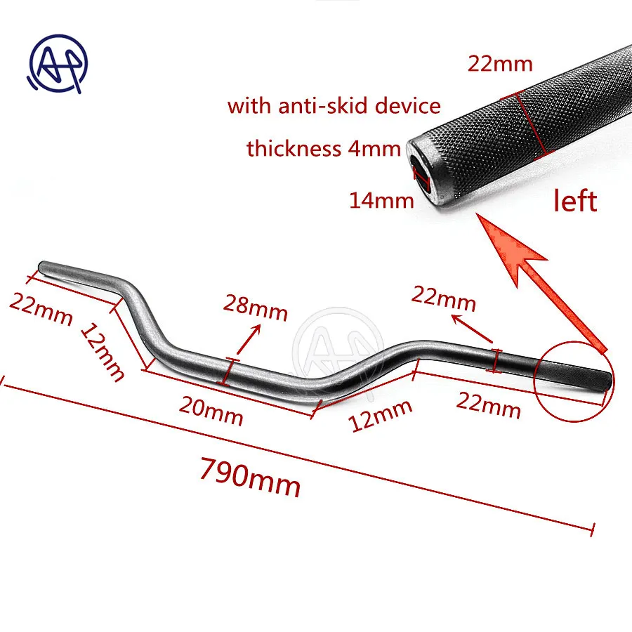 1 шт., универсальный, 22 мм, 28 мм, черный/серебристый, алюминиевый, трекер, руль мотоцикла, для уличного мотокросса, Байк, квадроцикл