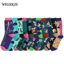 [WPLOIKJD] 2019 новые женские носки Модные хлопковые повседневные уличные цветные Забавные милые счастливые носки Harajuku Sokken
