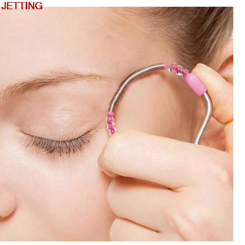 JETTING 1pc Depiladora Plastic Handheld Facial Hair Remover Threading Beauty Epilator Tool Face Facial Hair Spring Remover