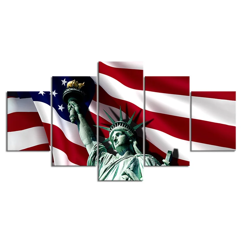 5 шт. День Независимости празднование Праздничное оформление картина американский флаг настенное искусство картина Статуя Свободы плакат хороший подарок