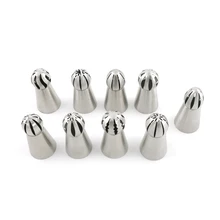 

9PCS Set Ball shape Russian Icing Piping Nozzles Tips Pastry Cake Fondant Cupcake Buttercream DIY Cake decorating tips