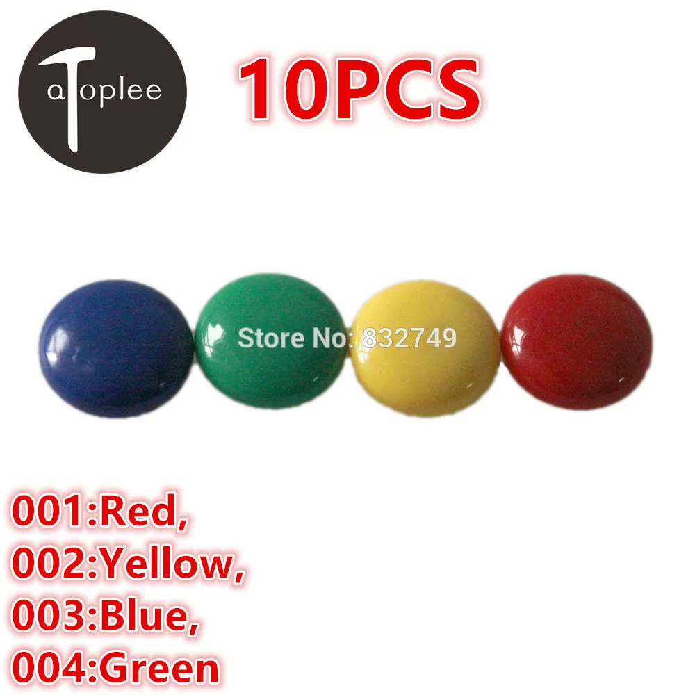 

10PCS 0.8' 20mm Memo Message Note Paper Whiteboard Magnetic Pin Button Fridge Magnets 2mm Red/Yellow/Blue/Green Magnetic Button