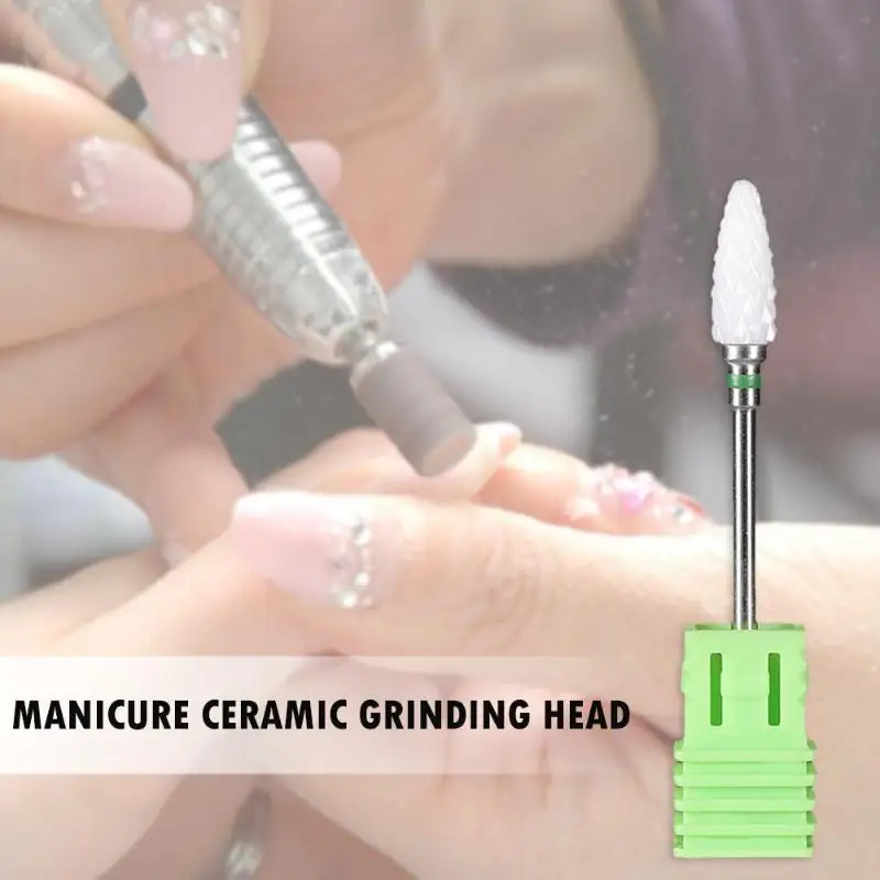 Manicure Ceramic Grinding Head for Electric Nail Polish Machine Accessories