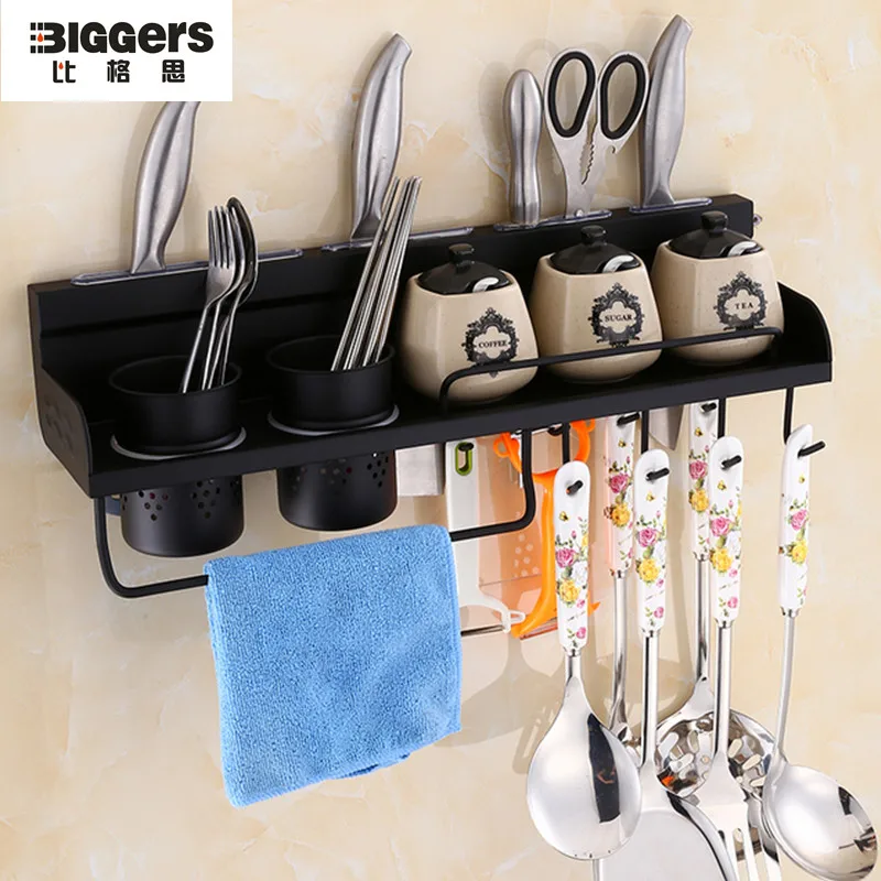 Free shipping 304 stainless steel wall mounted kitchen racks Multi-function kitchen shelf towel bar hanging hooks 1316 Free shipping 304 stainless steel wall mounted kitchen racks Multi-function kitchen shelf towel bar hanging hooks 1316