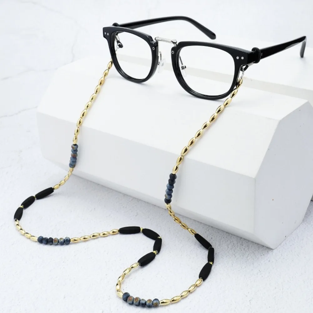 

1 Piece Fashion Beaded Reading Glasses Chains Sunglasses Beads Lanyards Rope Hanging Neck Chain Eyewear Accessories 75cm