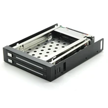 In stock SATA HDD Mobile Rack internal 2 Bay 2.5″ HDD Enclosure for Floppy location free shipping