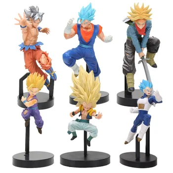 

18-22cm Dragon ball z son gohan goku silver hair Migatte no Gokui vegetto trunks Gotenks Action Figure toy Dragon ball super war