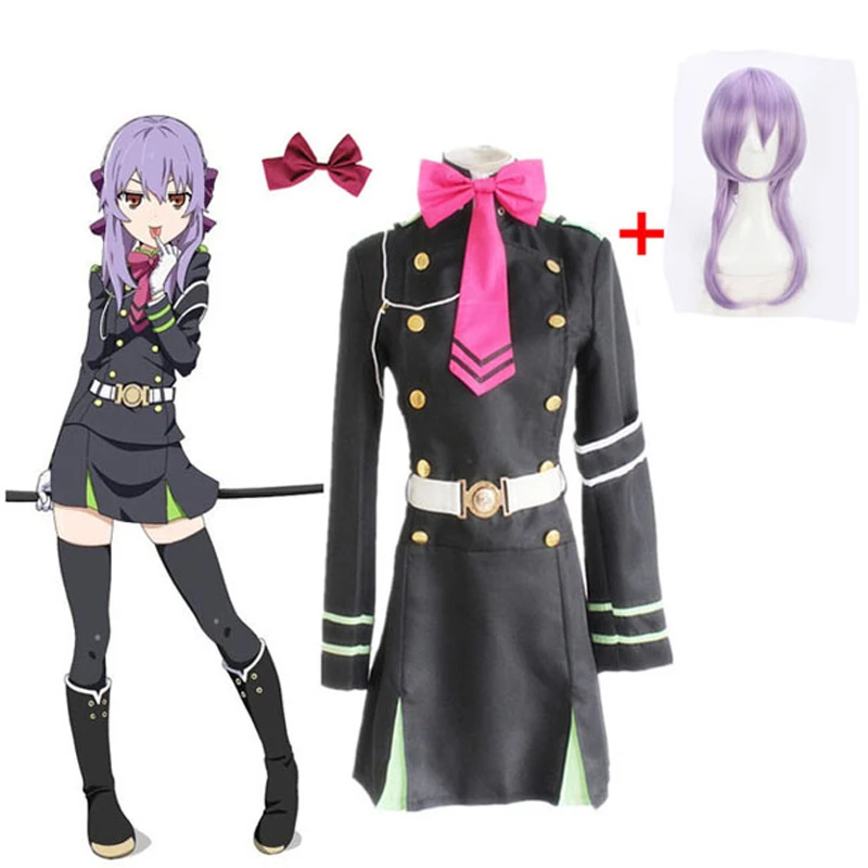 Фото Парик для косплея аниме серафик Сова Owari No Seraph Hiiragi Shinoa Косплей - купить