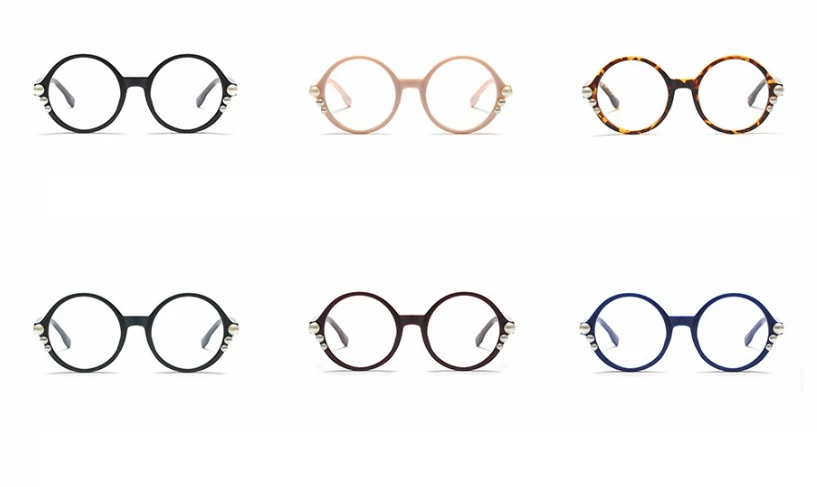 Круглые очки с тремя жемчужинами, женские сексуальные стильные очки CCSPACE, брендовые дизайнерские оптические модные компьютерные очки 45631